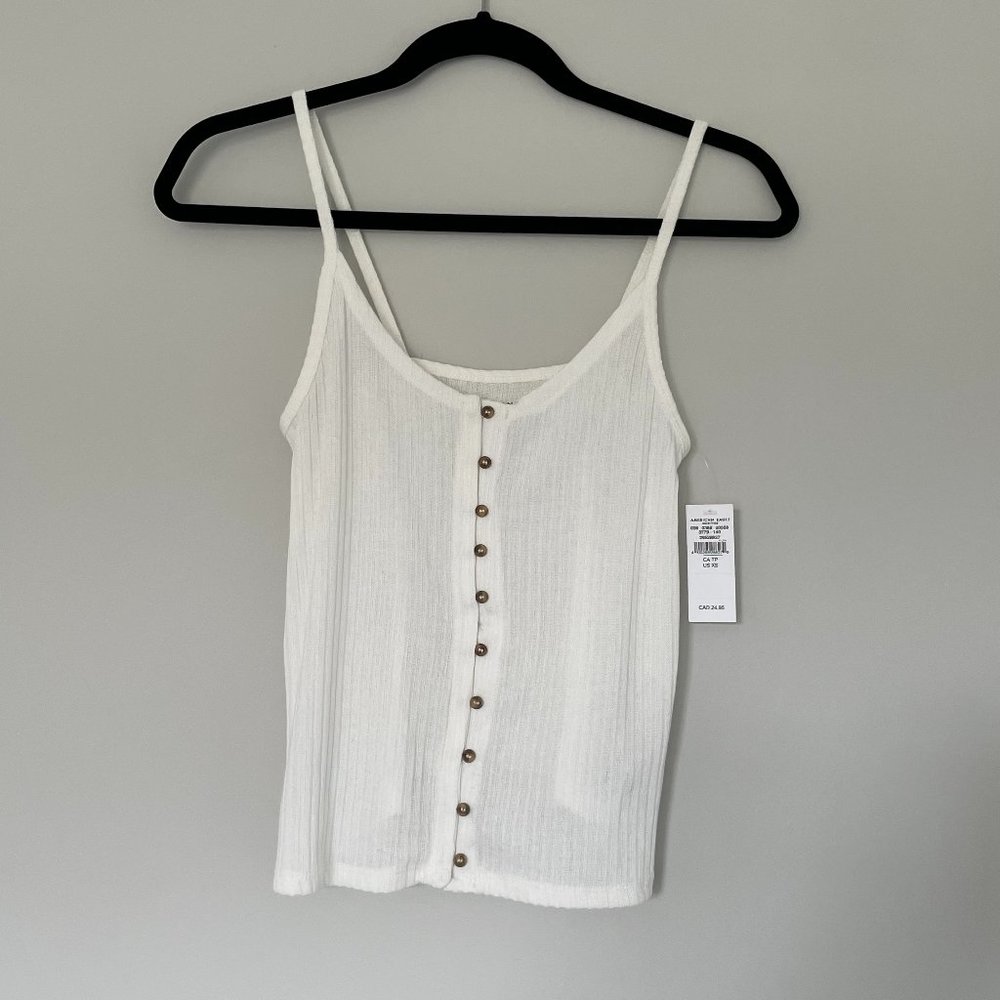 American Eagle – White Button-up Camisole